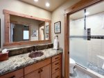 Mammoth West 135: Primary Bathroom with Walk-In Shower